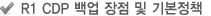 R1 CDP 백업 장점및 기본정책